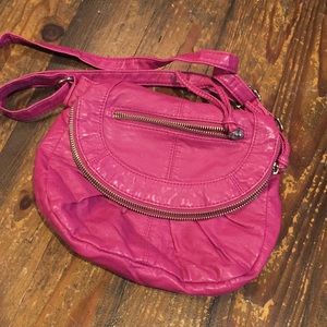 Small hot pink candies shoulder bag